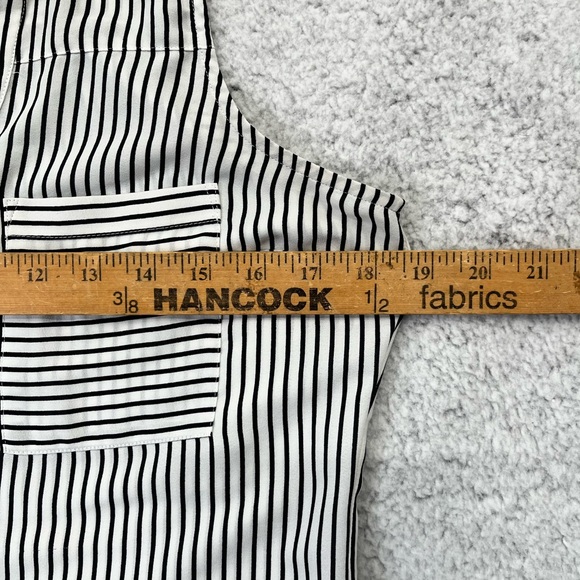 Women's Express Black White Stripe Portofino Stripe Original Fit Top Size SP - Picture 4 of 9